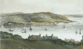 1850-1865 View of Flushing & Harbour from Beacon Hill