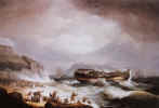 The wrecking of the Dutton, 26 January 1796 and the ensuing rescue by Sir Edward Pellew Bart., painted by Thomas Luny 1759 - 1837